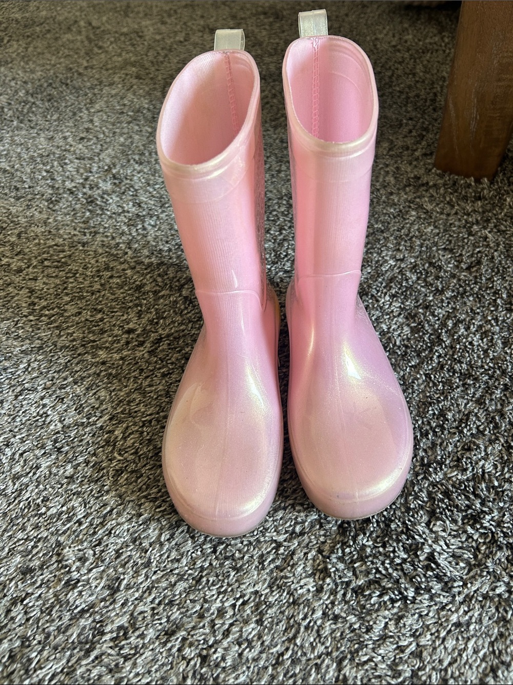 Cat & Jack Pink Shimmer Kids Rain Boots